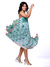 'Kiara' Hand-dyed Shibori Vegan Silk Halter Dress