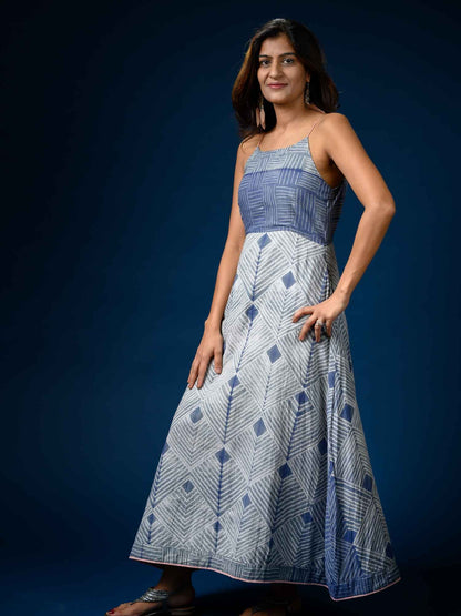 'Vienna' Hand-dyed Shibori Pure Cotton Dress