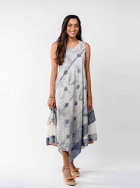 'Aurora' Hand-dyed Shibori Pure Cotton Dress