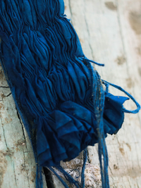 'Nilofer' Hand-dyed Shibori Pure Cotton Frill Dress