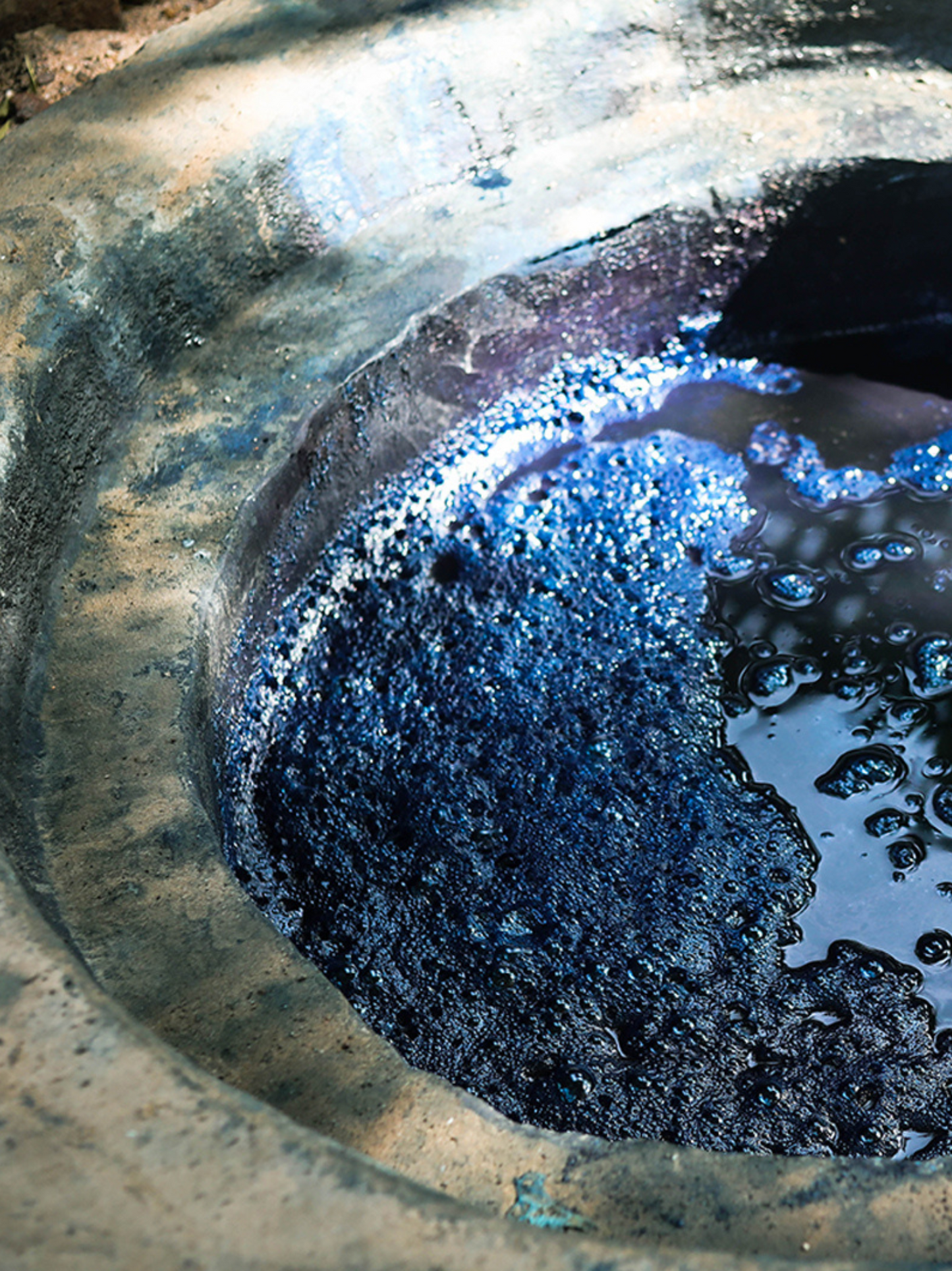 'Neera' Hand-dyed Shibori Pure Cotton Indigo Dress