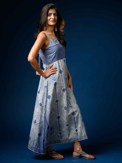'Vienna' Hand-dyed Shibori Pure Cotton Dress