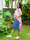 'Ripple' Hand-dyed Shibori Vegan Silk Cape
