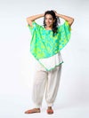 'Anastasia' Hand-dyed Shibori Pure Cotton Poncho Top