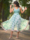 'Kiara' Hand-dyed Shibori Vegan Silk Halter Dress