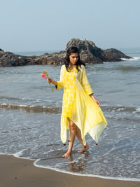 'Dawn' Hand-dyed Shibori Vegan Silk Tunic