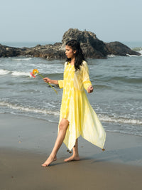 'Dawn' Hand-dyed Shibori Vegan Silk Tunic