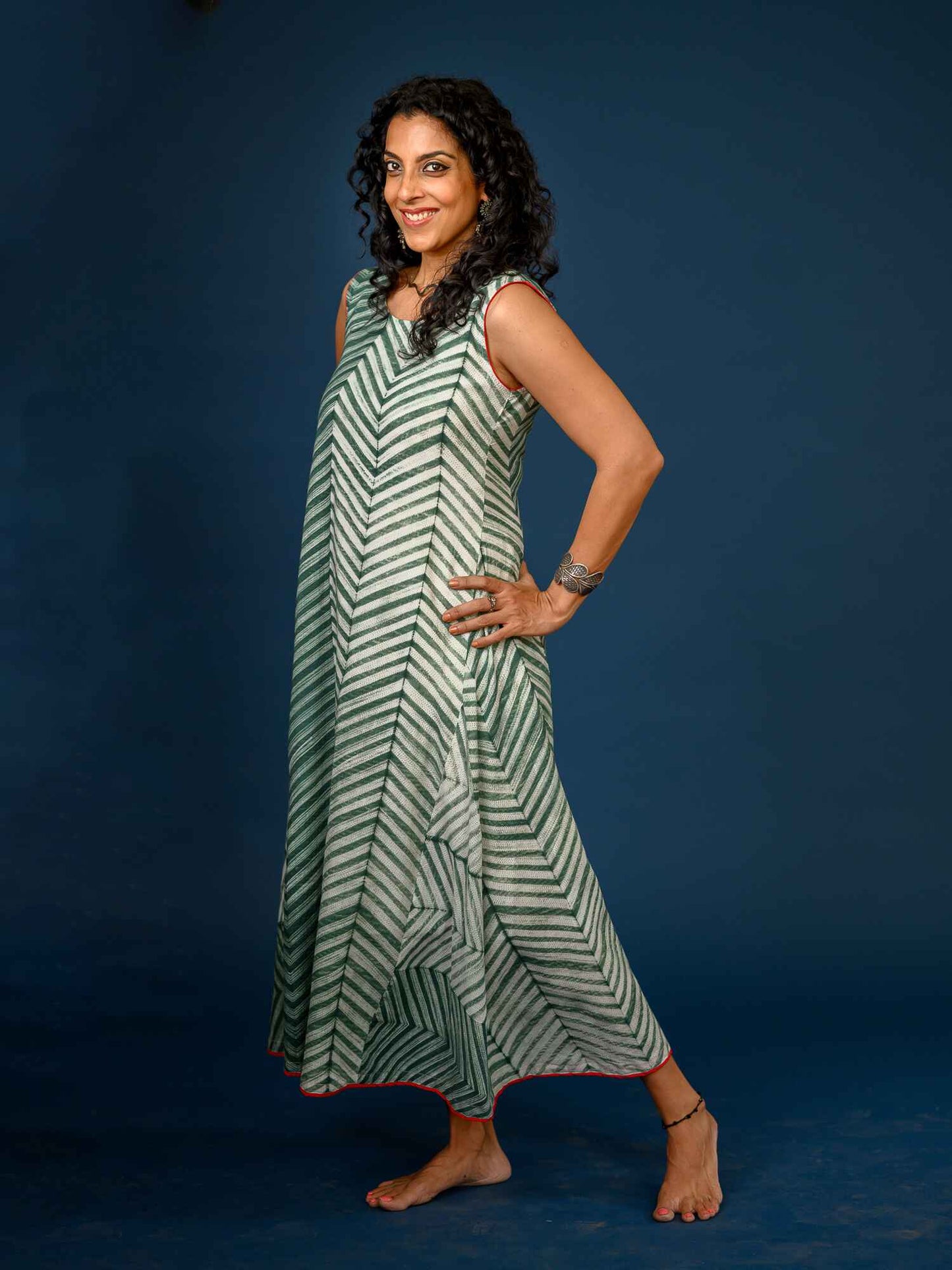 'Ash' Hand-dyed Shibori Pure Cotton Dress