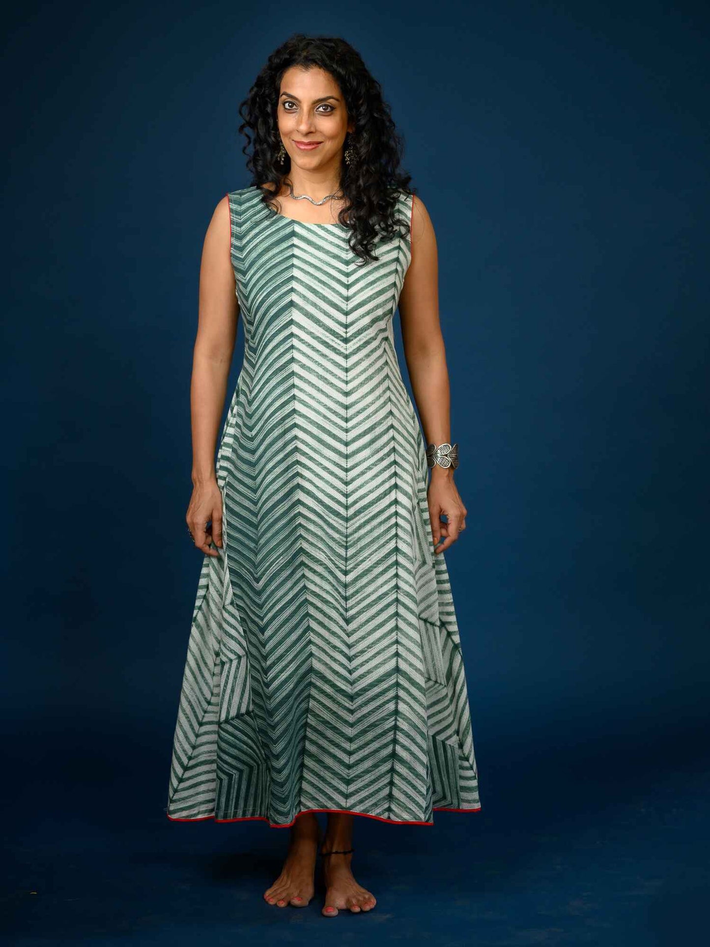 'Ash' Hand-dyed Shibori Pure Cotton Dress