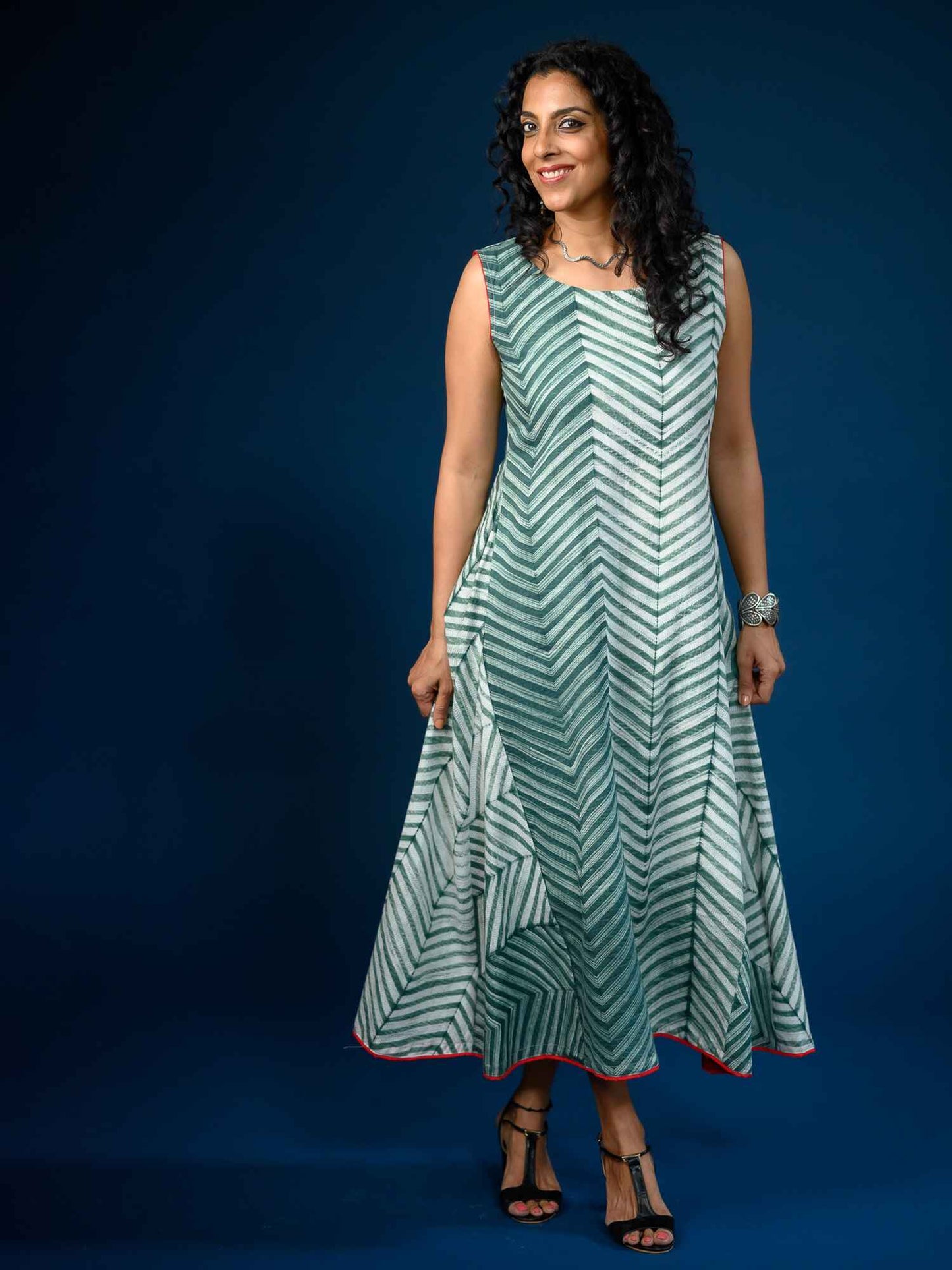 'Ash' Hand-dyed Shibori Pure Cotton Dress