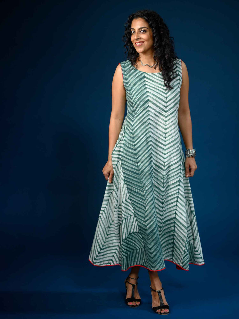'Ash' Hand-dyed Shibori Pure Cotton Dress