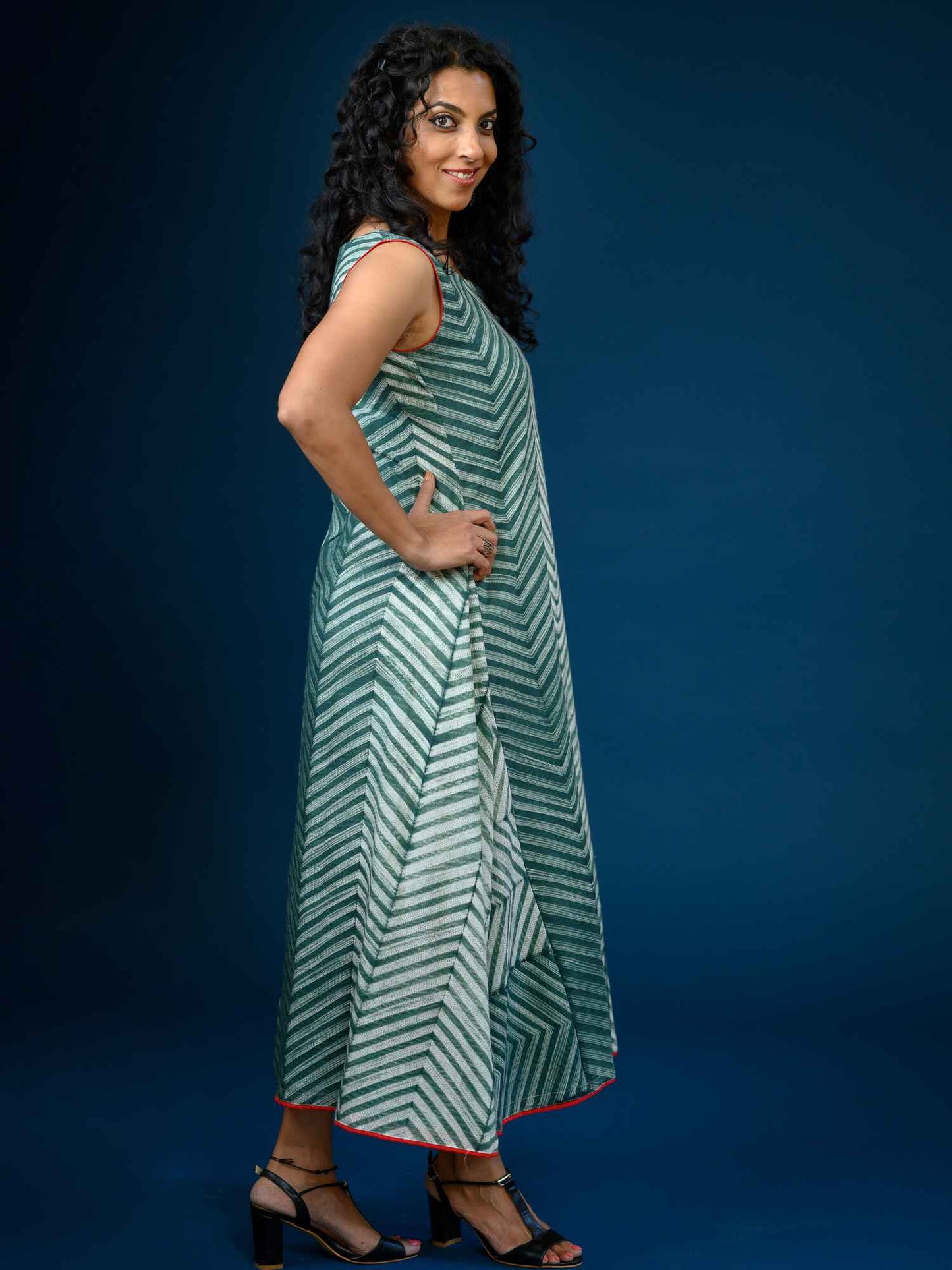 'Ash' Hand-dyed Shibori Pure Cotton Dress