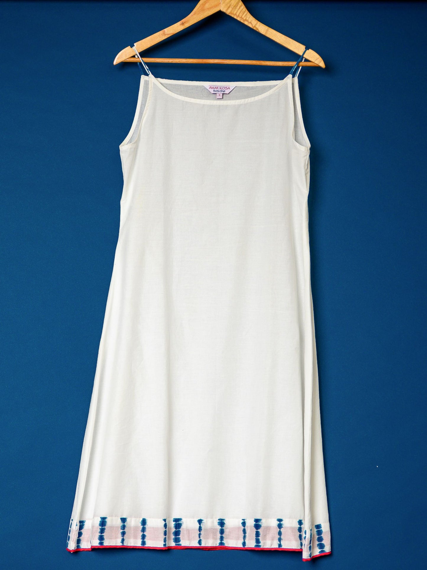 'Zoya' Asymmetric Hand-dyed Shibori Vegan Silk Dress
